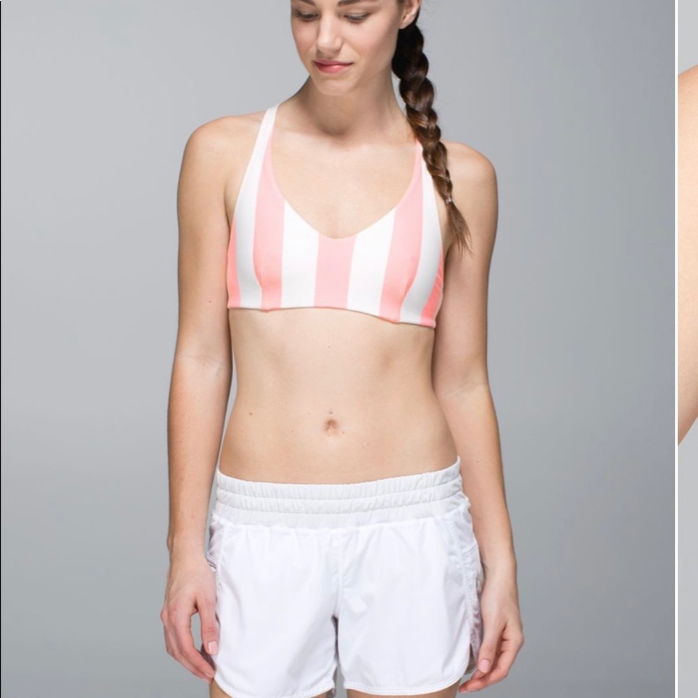 Lululemon Arise Bra•Size 8•Pink/White